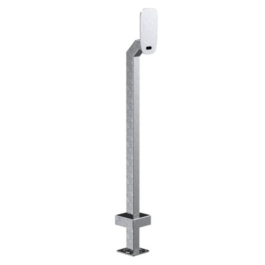 44" Stainless Steel Gooseneck Pedestal for ButterflyMX 8" Surface Video Intercom (Brushed Stainless)  
