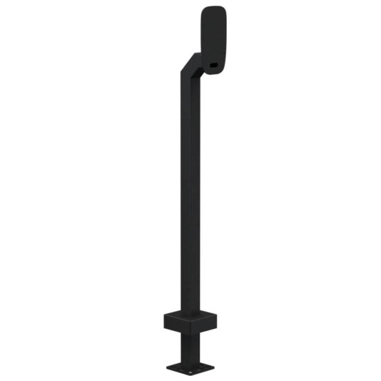 44" Steel Gooseneck Pedestal with 4 12" Neck for ButterflyMX 8" Surface Video Intercom (Powder-Coated Black)  