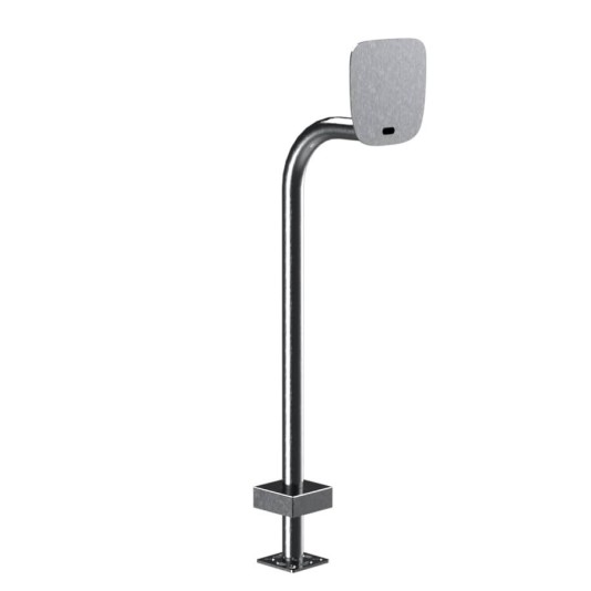 42" Stainless Steel Gooseneck Pedestal for ButterflyMX 12" Surface Video Intercom (Brushed Stainless)  