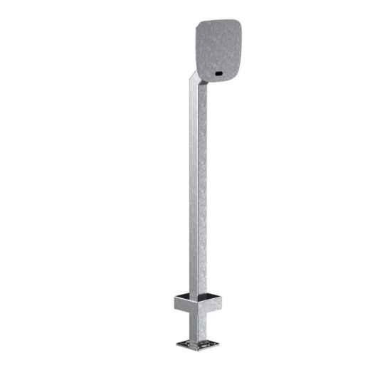44" Stainless Steel Gooseneck Pedestal for ButterflyMX 12" Surface Video Intercom (Brushed Stainless)  