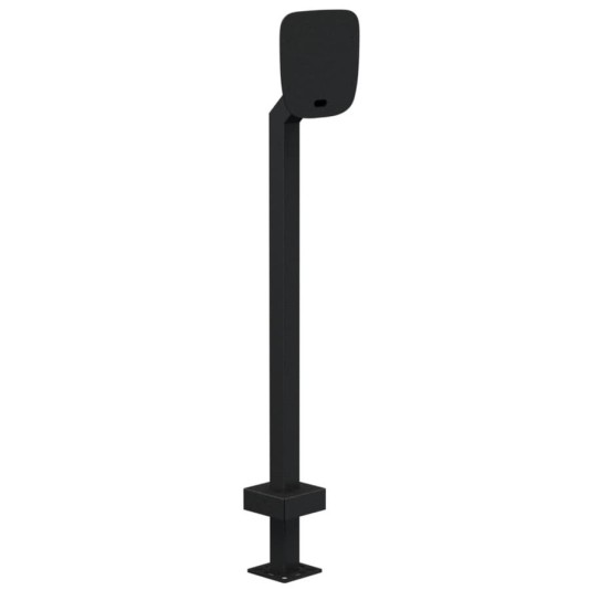 44" Steel Gooseneck Pedestal with 4 12" Neck for ButterflyMX 12" Surface Video Intercom (Powder-Coated Black)  