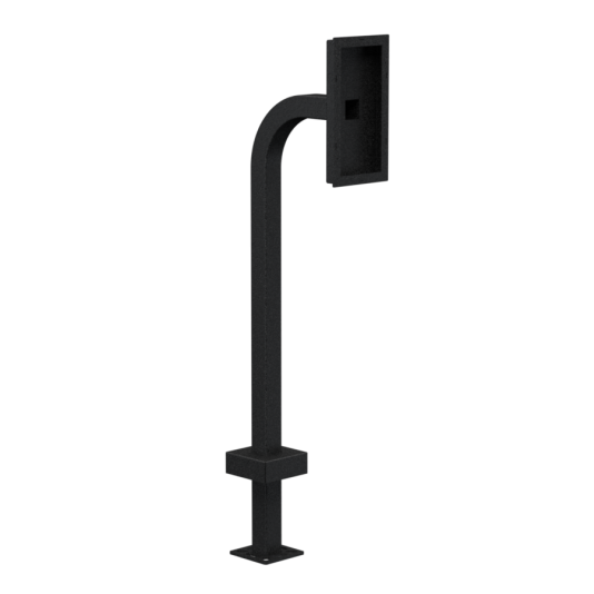 42" Steel Gooseneck Pedestal for Commend OD10 Surface 22PE1-COMM-01-CRS