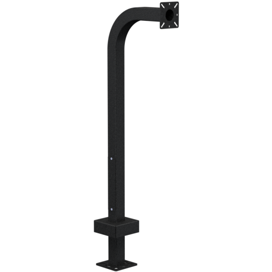 42" Black Wrinkle Gooseneck Pedestal - 22PE1-EBMU-01-CRS
