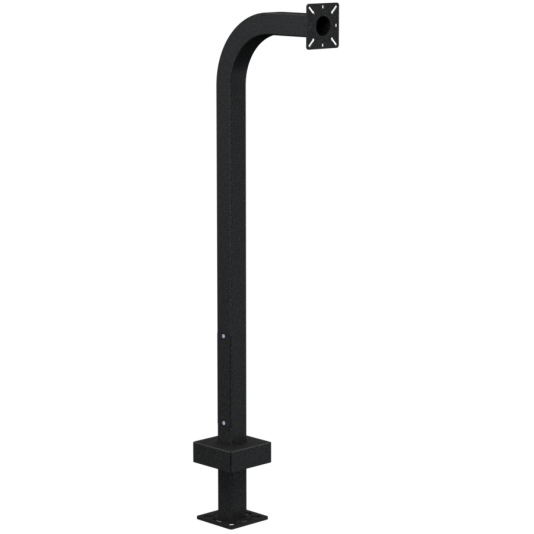 48" Black Wrinkle Gooseneck Pedestal - 22PE1-EBMU-02-CRS