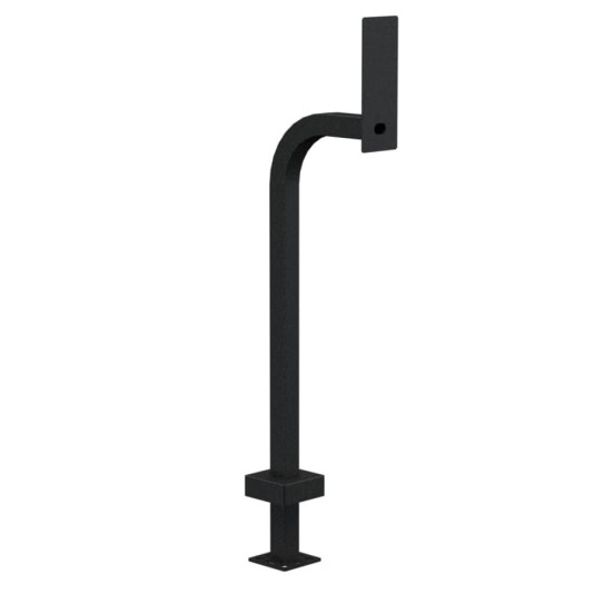 42" Steel Gooseneck Pedestal for Paxton Surface Mount Entry Panels (Powder-Coated Black)  