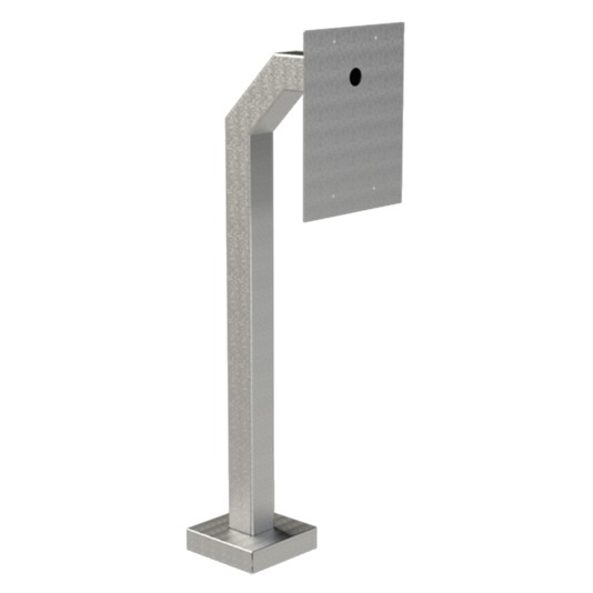 48" Pedestal, Typ Neck, 304 Stainless Steel, Surface Mount 7, 10, 12