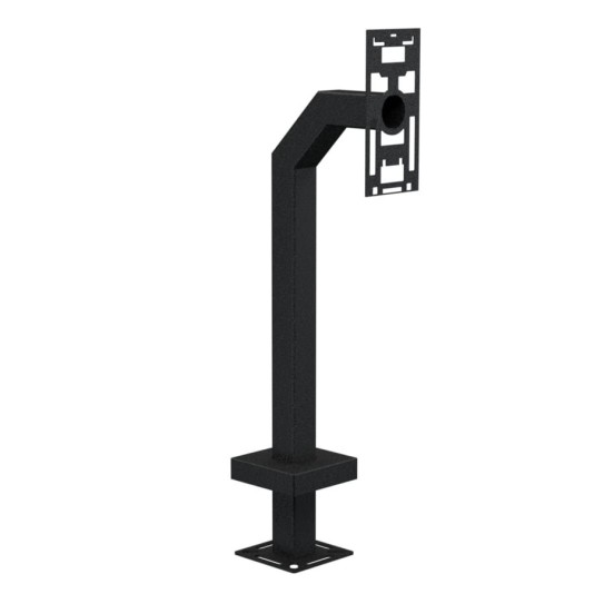 42" Steel Gooseneck Pedestal for 2N IP Style (Powder-Coated Black)  