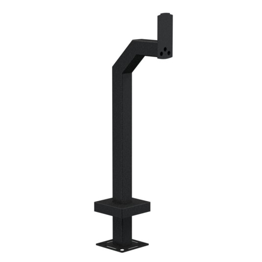 42" Steel Gooseneck Pedestal for 2N IP Base (Powder-Coated Black) 