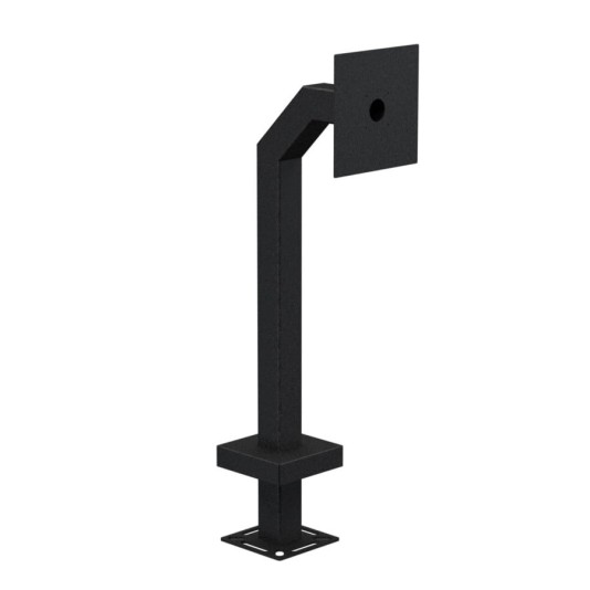 42" Steel Gooseneck Pedestal for Farpointe P-900 HA (Powder-Coated Black)  