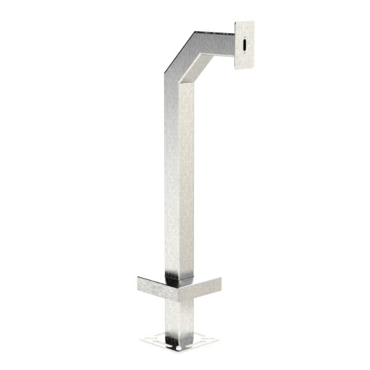 42" Stainless Steel Gooseneck Pedestal For Surface Mount RDRSR (Brushed Stainless)  