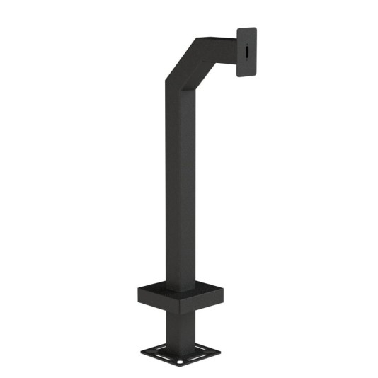 42" Steel Gooseneck Pedestal For Surface Mount RDRSR (Powder-Coated Black)  