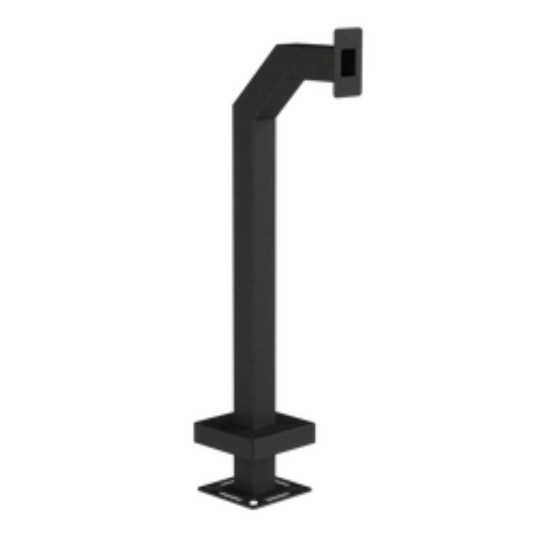 42" Steel Gooseneck Pedestal for Surface Mount RDRQR (Powder-Coated Black) - 33PE1-PDK-03-CRS