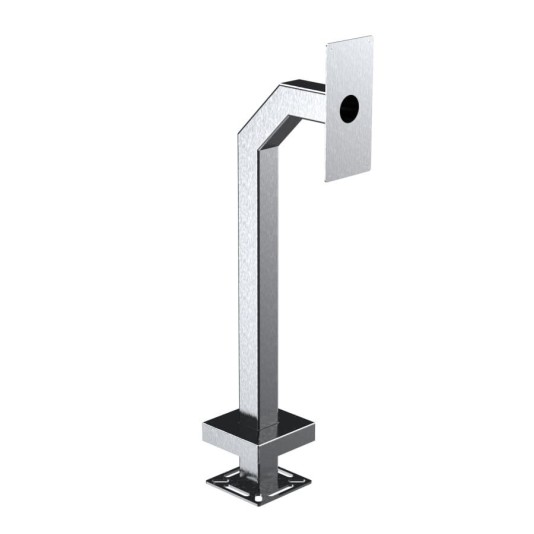 42" Heavy Duty Architectural Stainless Steel Pedestal for Zenitel TFIX, TFIE, EAPII, EAPFX Industrial Intercoms (Brushed Stainless) 