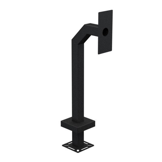 42" Heavy Duty Architectural Steel Pedestal for Zenitel TFIX, TFIE, EAPII, EAPFX Industrial Intercoms (Powder-Coated Black) 