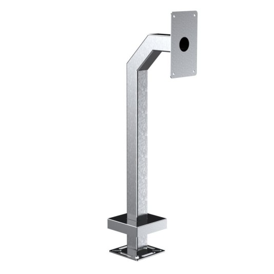42" Heavy Duty Architectural Stainless Steel Pedestal for Zenitel KNSP-01 and KNSP-09 Telephones (Brushed Stainless) 