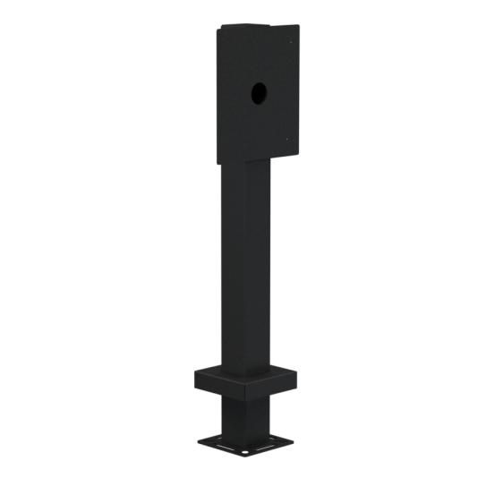 48" Pedestal, No Neck, Steel, Blacl for CellGate WXL Surface - 44TOW-CELL-01-CRS