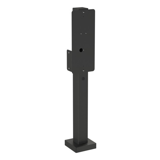 48" EV Charger Mounting Post - Steel (Compatible With Tesla Or ClipperCreek Charging Stations)