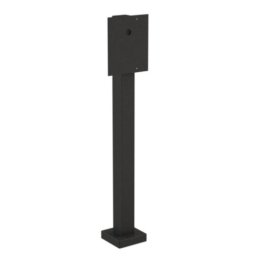 58" Heavy Duty Steel Pedestal with 12" x 14" Faceplate for Little Bird 7", 10" and 12" Video Intercom(Powder-Coated Black)  