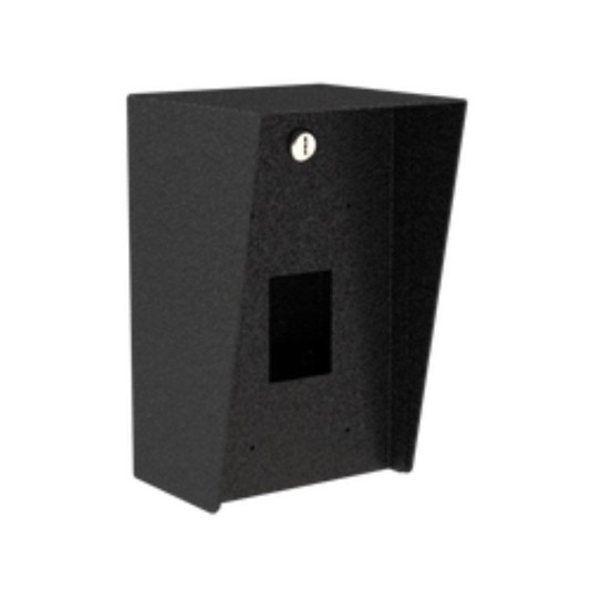 6" x 10" Steel Portrait Housing for Aiphone JO-DV Video Doorbell (Powder-Coated Black) - 610HOU-AIP-01-CRS