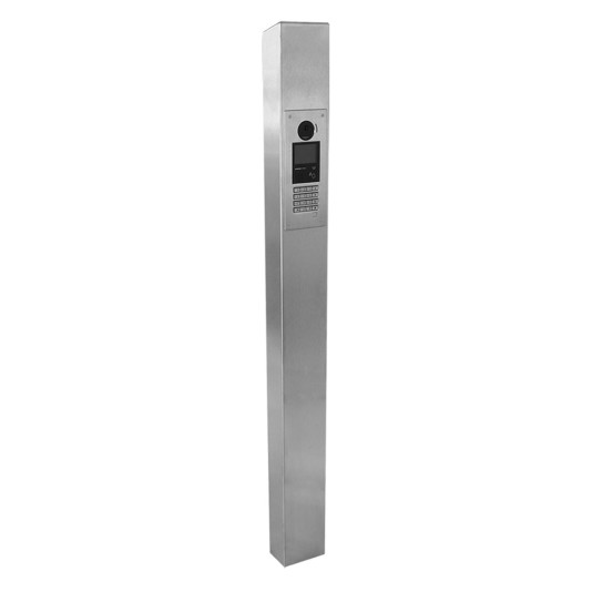 63" ADA Compliant Stainless Steel Square Low Profile Tower Style Pedestal (In-Ground) for Aiphone Model GT-DMBN-SSP 64TOW-AIP-001-304