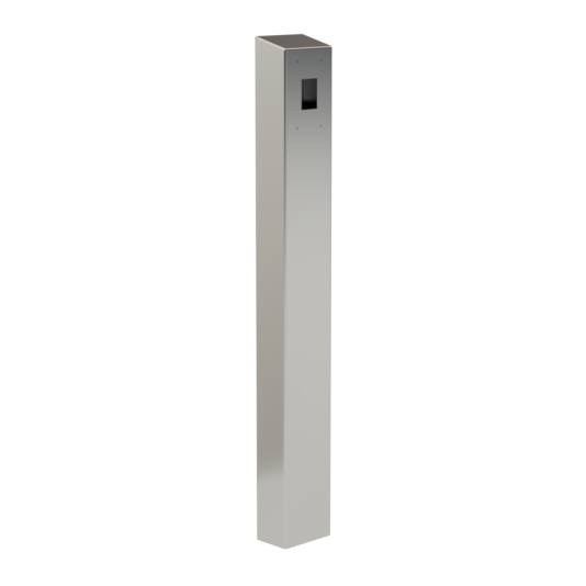 47" Stainless Steel Tapered Top Pedestal Tower for Aiphone JO-DV Video Doorbell (Brushed Stainless) - 64TOW-AIP-01-304 (Default)