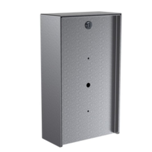 8" x 14" Portrait Stainless Steel Housing for 2N IP SIP Speaker (Brushed Stainless) - 814HOU-2N IP-03-304