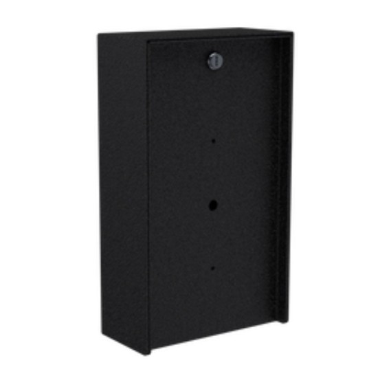 8" x 14" Portrait Steel Housing for 2N IP SIP Speaker (Powder-Coated Black) - 814HOU-2N IP-03-CRS