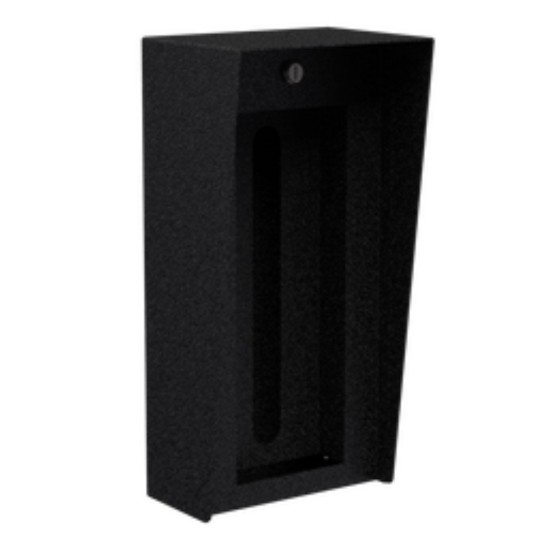 8" x 16" Steel Portrait Housing for Swiftlane Swiftreader X Flush Mount (Powder-Coated Black) - 816HOU-SWIF-02-CRS