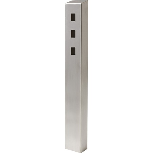 47" ADA Compliant Stainless Steel Square Heavy Duty Tower Style Pedestal (In-Ground) ADA-SS-TWR-47x4x6-3