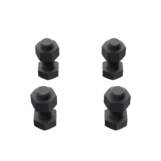 5/8" Nylon Bolts and Nuts for Break Away Bolt Kit (Powder-Coated Black) - SHEAR-625