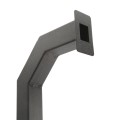 42" Steel Gooseneck Pedestal for Surface Mount RDRQR (Powder-Coated Black) - 33PE1-PDK-03-CRS