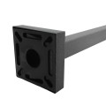 42" Steel Gooseneck Pedestal for Surface Mount RDRQR (Powder-Coated Black) - 33PE1-PDK-03-CRS
