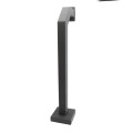 42" Steel Gooseneck Pedestal for Surface Mount RDRQR (Powder-Coated Black) - 33PE1-PDK-03-CRS