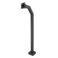 42" Black Aluminum Architectural Gooseneck Pedestal (Pad Mount) 42-9C-ALUM-BLK