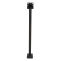 42" Black Aluminum Architectural Gooseneck Pedestal (Pad Mount) 42-9C-ALUM-BLK