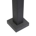 42" Black Steel Gooseneck Pedestal (Pad Mount) 42-9C-BLK