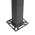 42" Black Steel Gooseneck Pedestal (Pad Mount) 42-9C-BLK