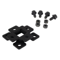5" X 5" Steel Break Away Base Plate for 2" x 2" Gooseneck Pedestals (Powder-Coated Black) - 55BRE-PRO-01-CRS