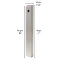 47" ADA Compliant Stainless Steel Square Heavy Duty Tower Style Pedestal (In-Ground) ADA-SS-TWR-47x4x6