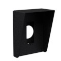 4.5" x 6" Steel Rain Guard Hood with Single Gang Mullion for Access Control Devices (Powder-Coated Black) - J-HOOD-CS-4.5X6M