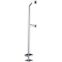 78" Dual Height Stainless Steel Gooseneck Pedestal for Single Channel - 22PE2-EBMU-02-304