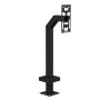 42" Steel Gooseneck Pedestal for 2N IP Style (Powder-Coated Black) - 33PE1-2N IP-01-CRS