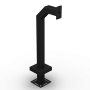 42" Steel Gooseneck Pedestal for AXIS 4020-E (Powder-Coated Black) - 33PE1-AXIS-01-CRS