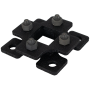 5" X 5" Steel Break Away Base Plate for 2" x 2" Gooseneck Pedestals (Powder-Coated Black) - 55BRE-PRO-01-CRS