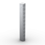 47" Stainless Steel Tapered Top Rounded Corner Rectangular Pedestal Tower for AWID SR-3600 Proximity Card Reader - 64TOW-AWID-03-304