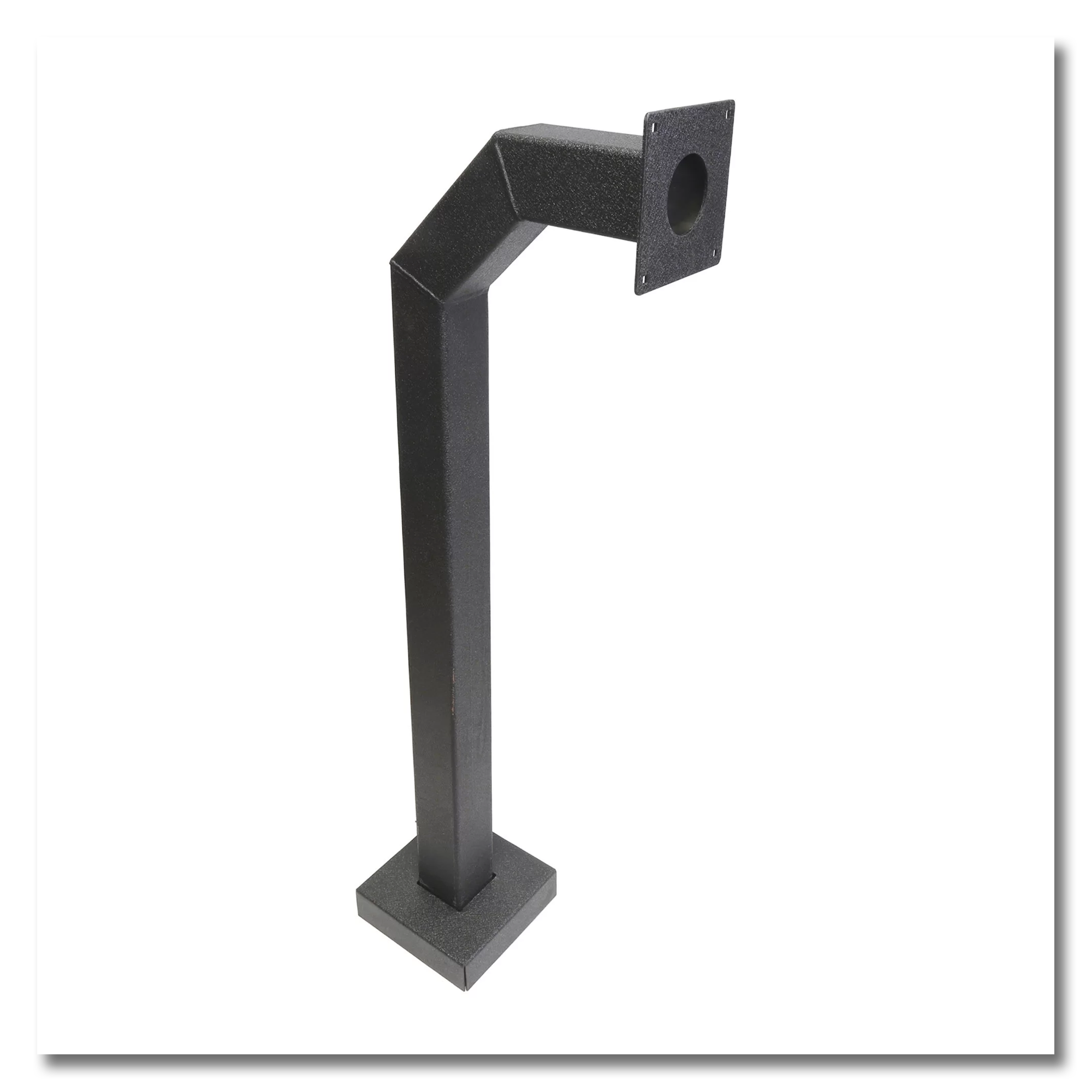 42 3 12 42 inch black square gooseneck pedestal pad mount 01