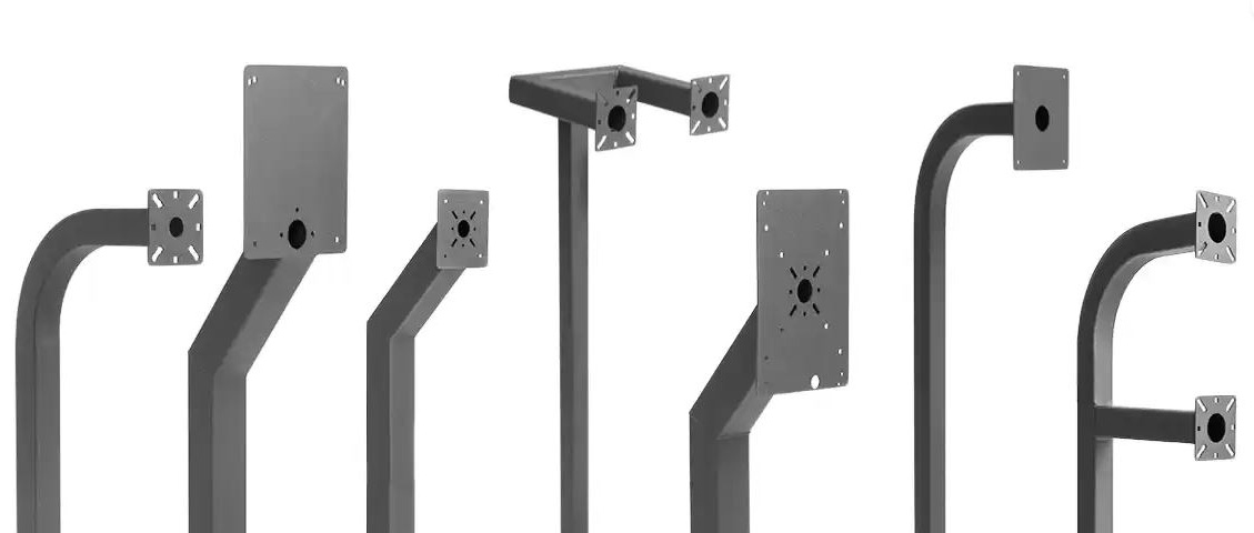 Group Of Gooseneck Pedestal Stands