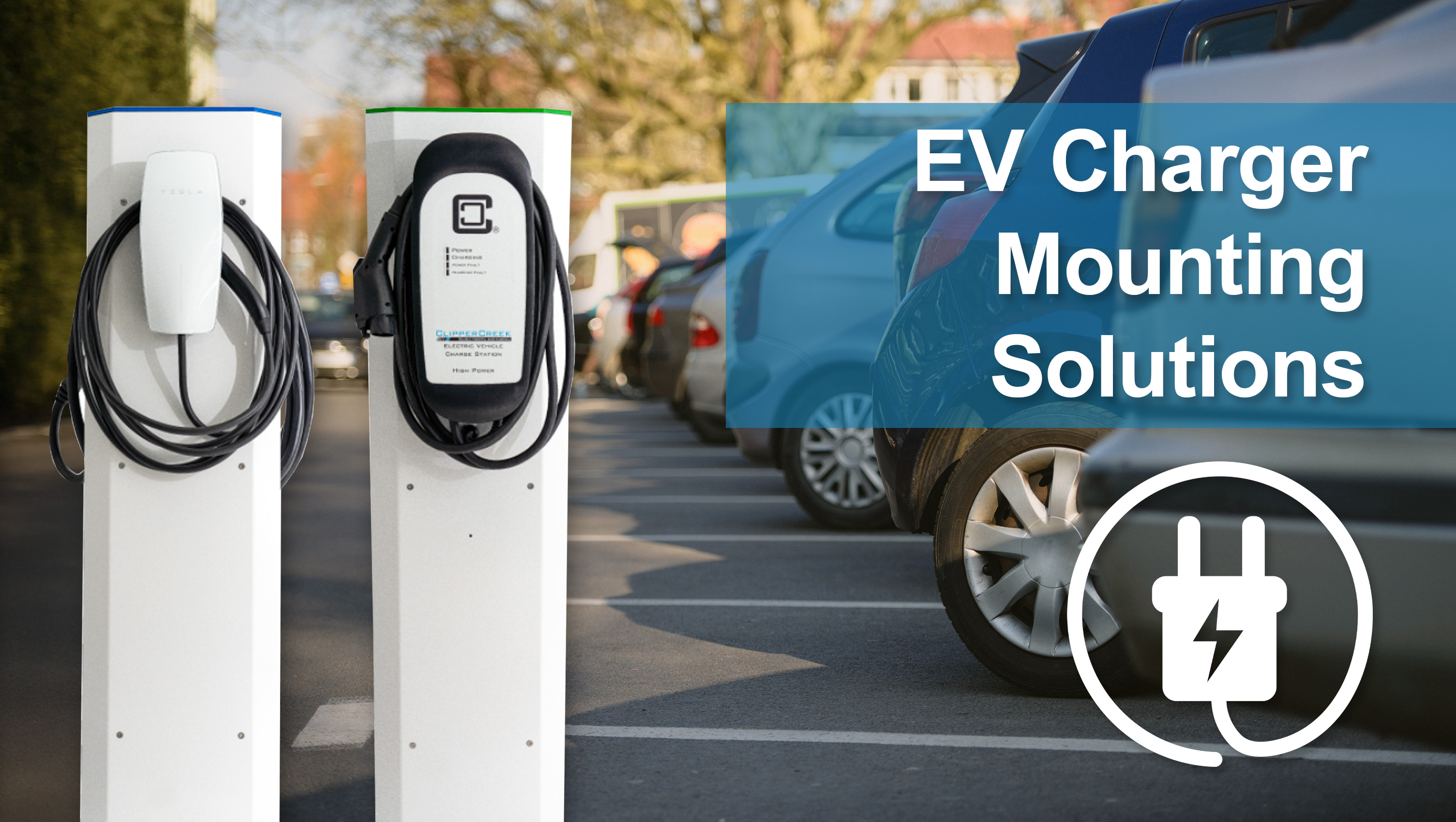electric vehicle charging mounting solutions graphic